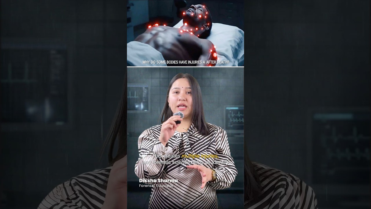 Difference between injuries before and after death. 