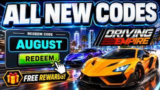 NEW DRIVING EMPIRE CODES 2026 AUGUST 😱 FREE MONEY & CARS! WORKING CODES FOR ROBLOX DRIVING EMPIRE