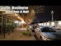 Seattle Night Walk | Queen Anne in December 4k