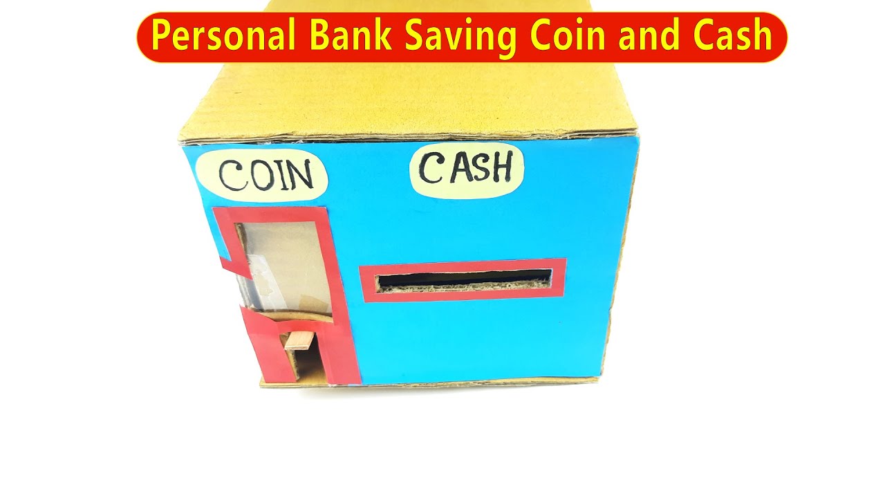 DIY Personal Bank Saving Coin and Cash  - Easy Cardboard Crafts