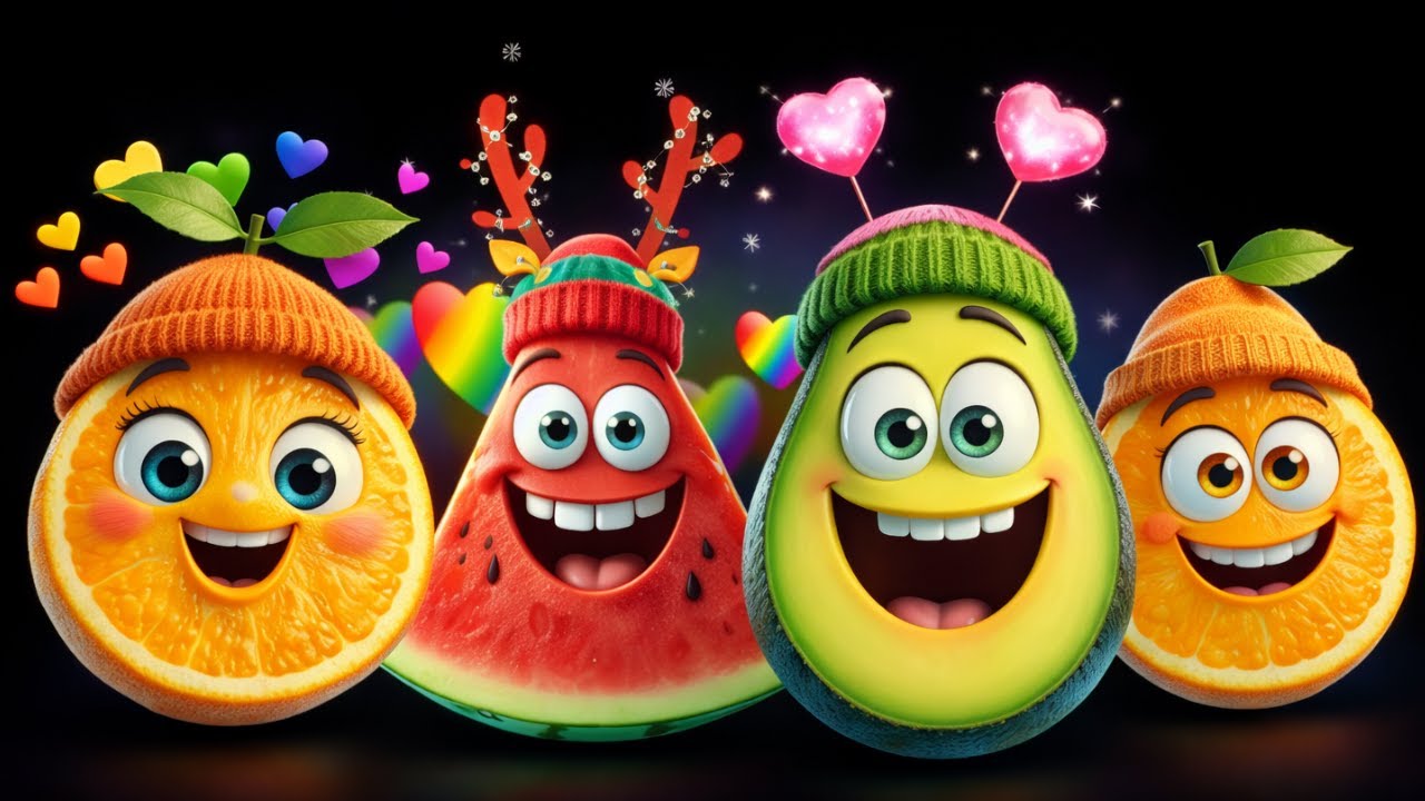Relaxing Sensory Video for Kids | Colorful Fruits & Smooth Animation