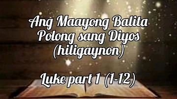 Holy Bible in Audio | Hiligaynon | Luke 1- 12 (Part 1)