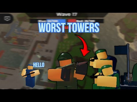 Using the *ẄŌṚŜȚ* towers in 1v1 | ROBLOX Tower Battles