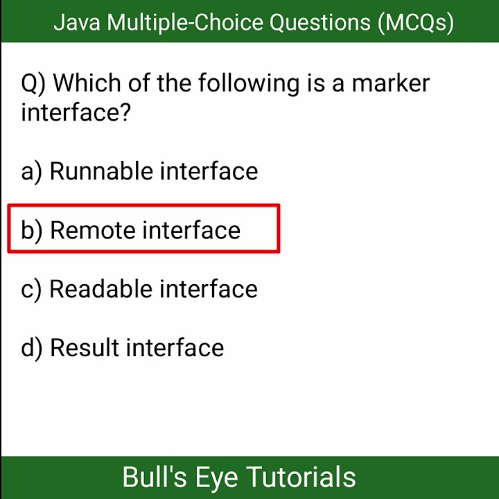 Java mcq questions and answers java programming mcq java interview