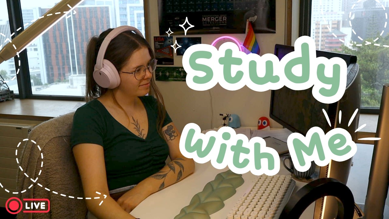 Live Study with Me 7 hours | Pomodoro 50/10 | Physics PhD with ADHD | rain/lofi