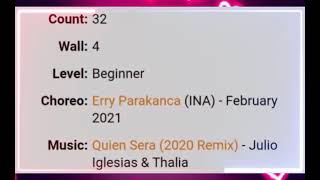 Quien Sera Line Dance. Choreo Erry Parakaca Ina - February 2021
