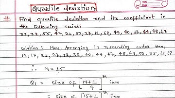 Quartile Deviation and it
