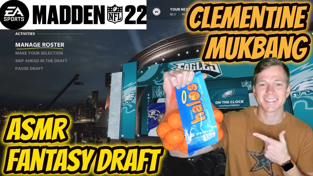 ASMR Gaming: Madden 22 | Fantasy Draft & Super Bowl Run! - Clementine Mukbang & Whispering