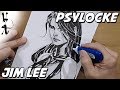 Jim lee drawing psylocke