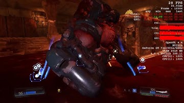 Playing Doom on a intel core 2 duo and a Nvidia GT 730