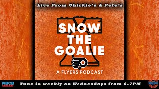 Snow The Goalie with Russ Joy, Anthony SanFilippo, and former Flyer Chris Therien