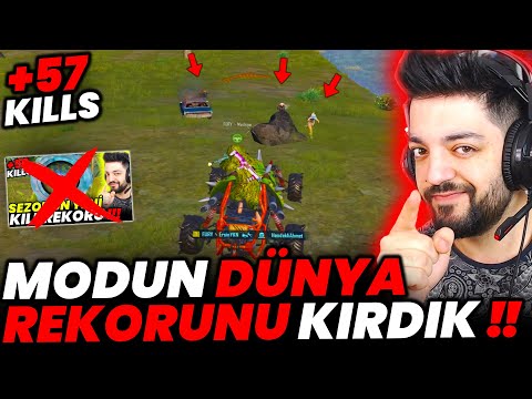 +57 KILLS YENİ MODUN DÜNYA KILL REKORUNU KIRDIK !! PUBG Mobile