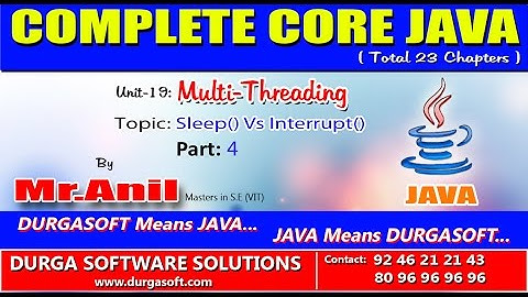 Core Java Multi-Threading-Sleep() Vs Interrupt()-Part 4