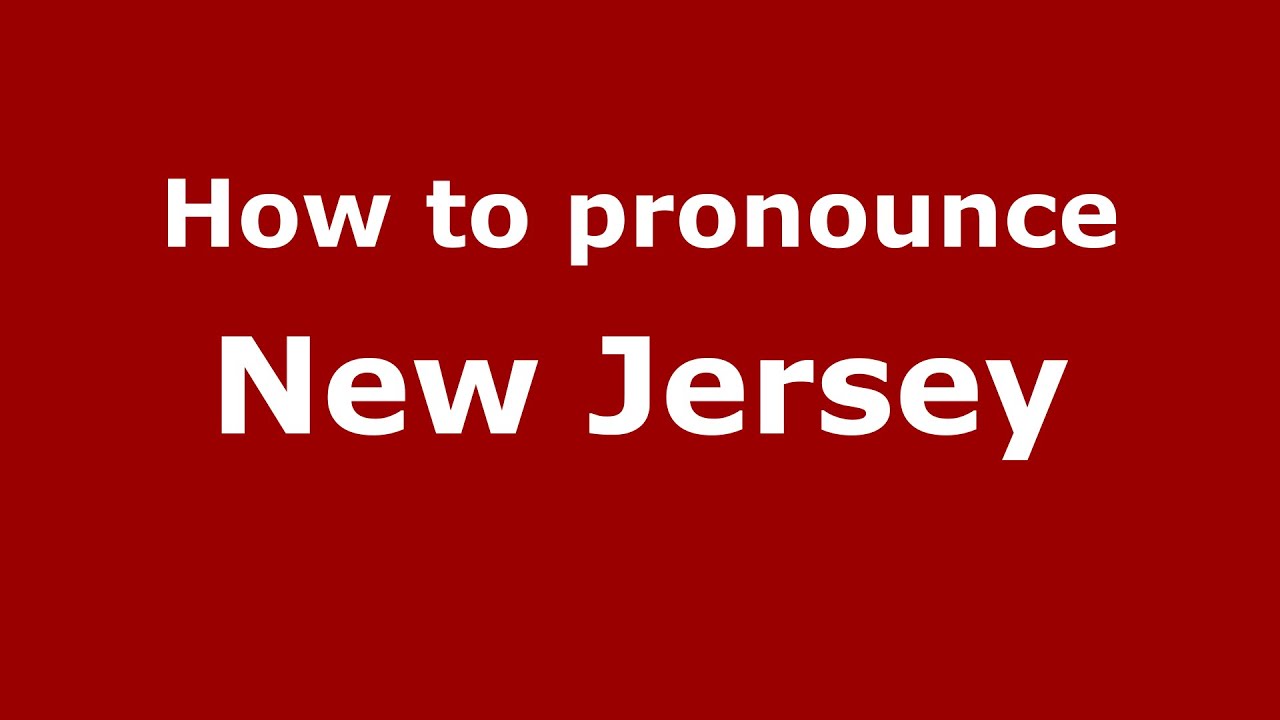 new jersey accent words