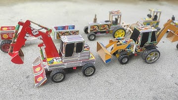 How to make JCB at Home from Matchbox | DIY JCB Backhoe Loader | Mini JCB Science Project