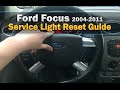 Ford Focus Service Light Reset 2004-2016