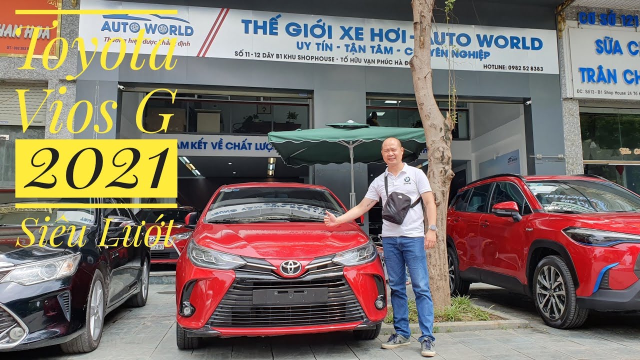 ????Toyota Vios G 2021 màu đỏ siêu lướt - youtube