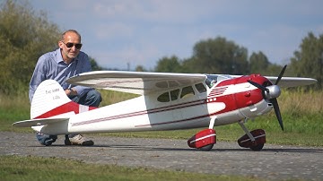 Scratch Built RC Cessna 195 Maiden Flight