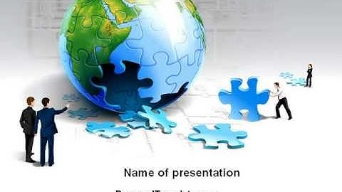 Finalization Of Jigsaw World PowerPoint Template by PoweredTemplate.com