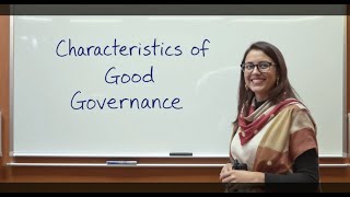 Characteristics of Good Governance | Governance and public policies | CSS PMS TIMES