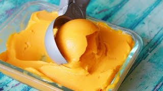 How To Make 2 INGREDIENT MANGO SORBET