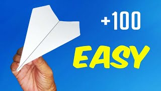 How To Make a paper plane that is easy to fold | can fly straight and far -  Paper Airplane Tutorial