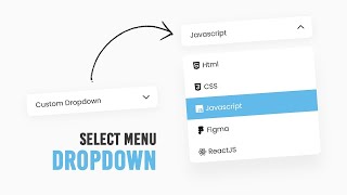 A Custom Select Box Using HTML & CSS // SR CODING