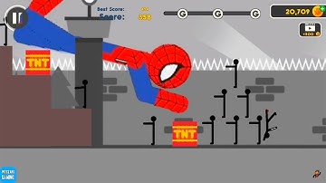 Stickman Flatout - Destruction : Game offline Spiderman Walkthrough Part 10 / Android Gameplay HD