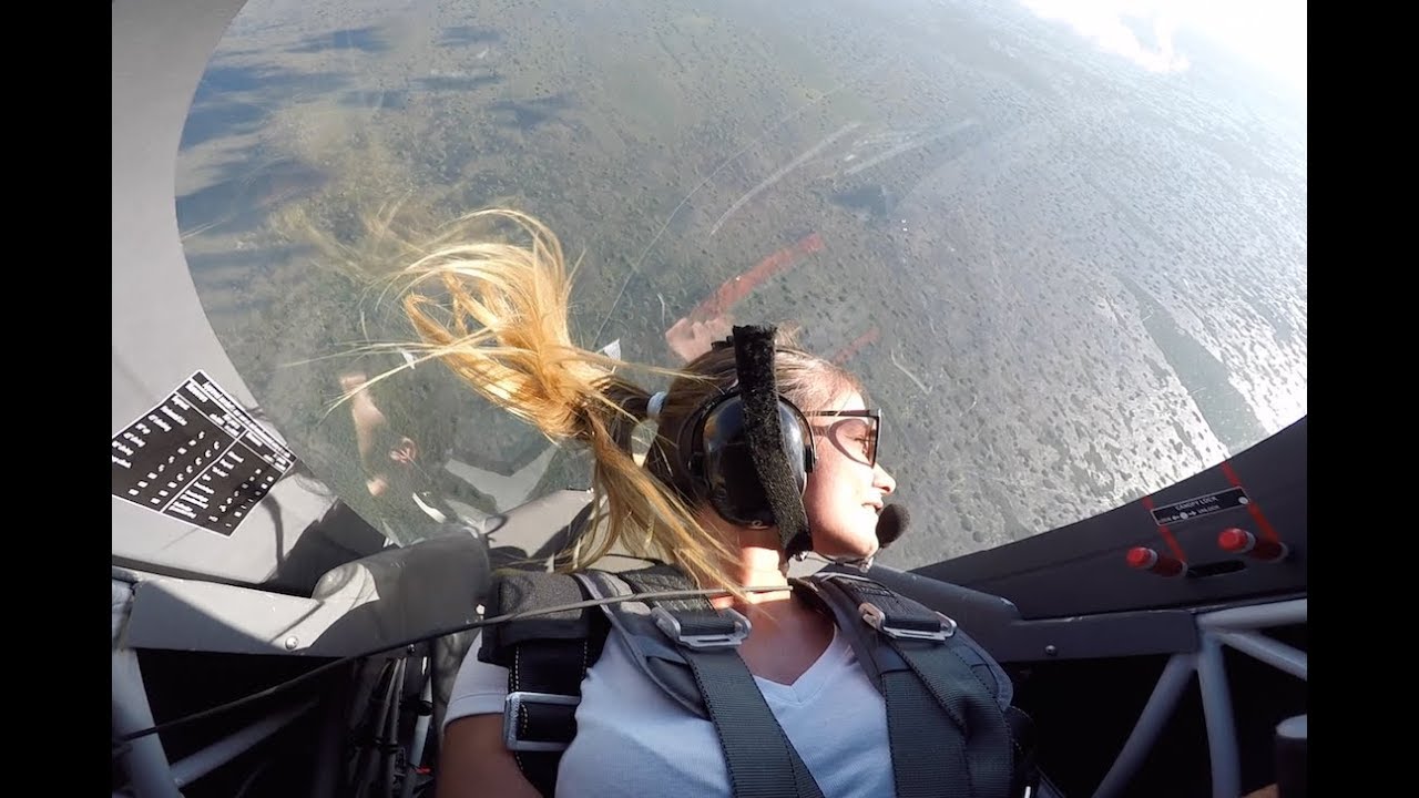 Extra 300 Girl 4k HD w/ATC Aerobatics Fort Lauderdale Hammerhead Lomcevak Rolls Loop