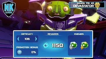 Angry Birds Transformers - Spark Run Series - Level 106 - Featuring Devastator
