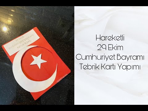 Bayrak Etkinliği Hareketli Kart Yapımı / Spinning Card Diy