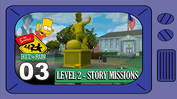 Level 2 Missions 1 - 7 - 100% Walkthrough Simpsons Hit & Run - No commentary Part 3