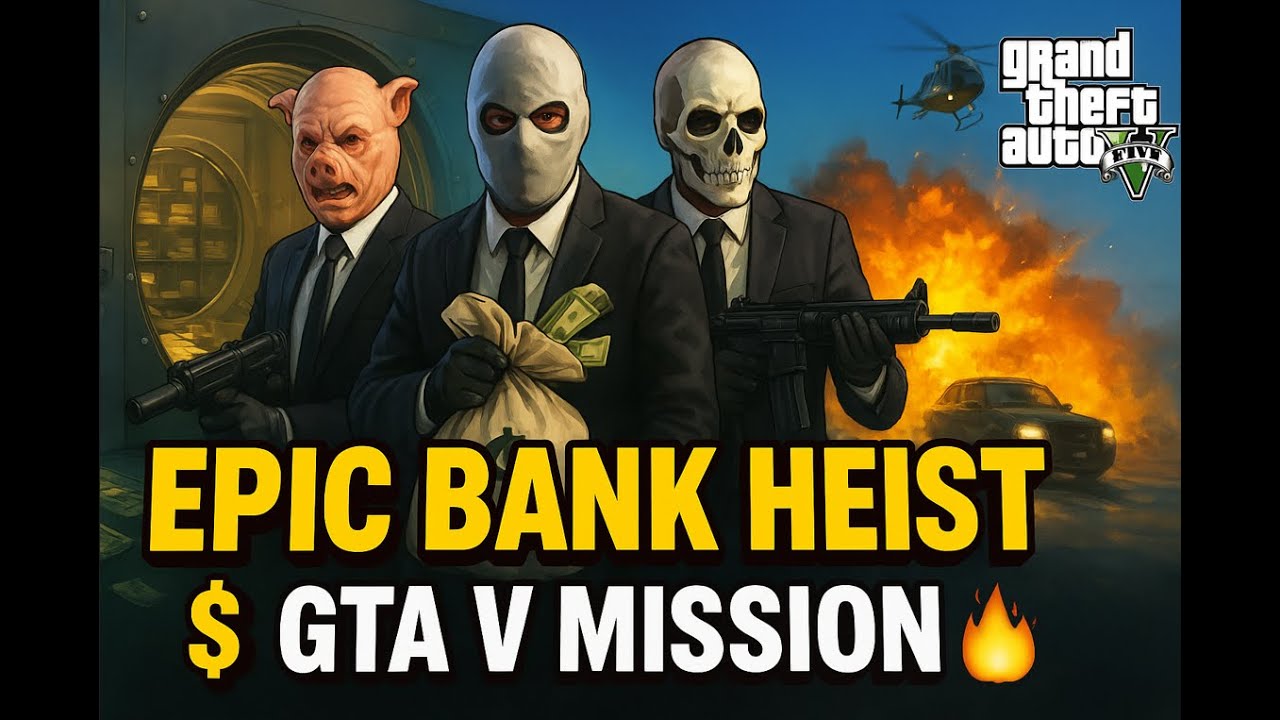 "BIGGEST BANK HEIST in GTA 5 💵 | Crazy Police Chase After Robbery ...