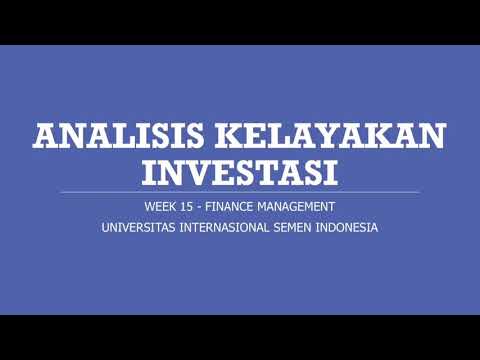 Analisis Kelayakan Investasi