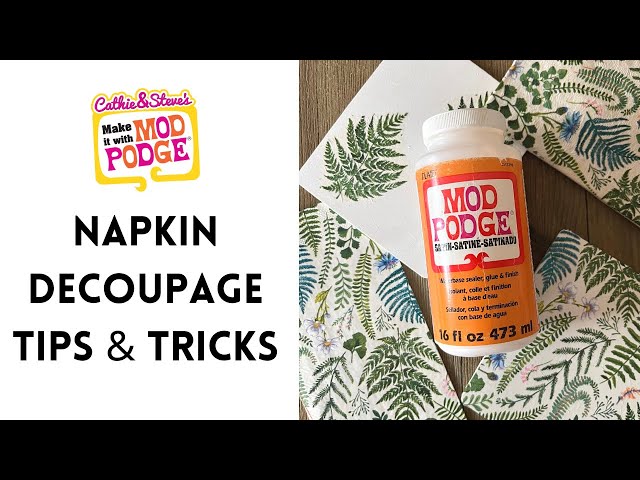 Top 5 Decoupage tips to avoid Wrinkles w Napkins! 