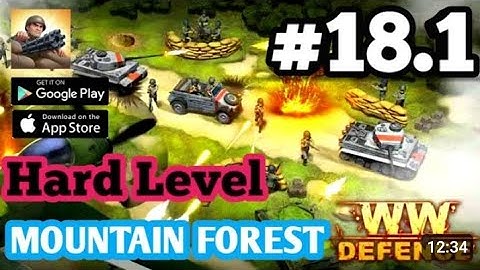 WWII Defense: RTS Army TD game | Hard  Mode | Level 18.1 MOUNTAIN FOREST | Android Defense Gampla💕