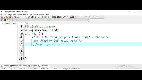 Write a program that input a character  and display its ASCII code