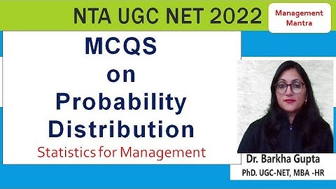 MCQS on Probability Distribution, Statistics for Management, NTA UGC NET 2022, Tiyari  Jeet ki.