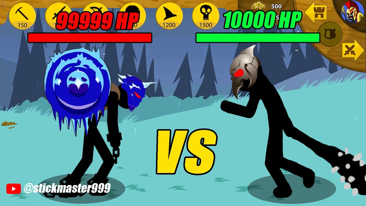 MEGA POWER 9999 HP ICE MINER GIANT ATTACK FINAL BOSS MAX 10000 HP | STICK WAR LEGACY | STICK MASTER
