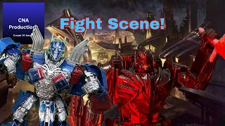 Optimus Prime vs Megatron Fight Stop Motion - Animation Test
