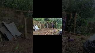 Pembuatan Lanjaran Labu Siam berkebun kebunmini garden bertani