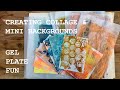 COLLAGE & MINI BACKGROUNDS - Gel Plate Fun - Using Home & Garden Items