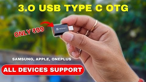 Portronics Usb 3.0 to Type C Otg Cable for Samsung & Apple Devices #portronics #otg