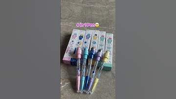 Unique 4 In 1 Pen😍#shorts #stationery #schoolsupplies #trending
