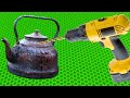 I drilled holes in an old teapot and screwed in bolts made an amazing diy idea that helps me