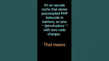 Opcode caching with OPcache