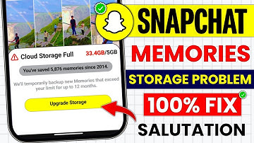 Snapchat memories storage problem | Snapchat storage full problem | Export snapchat memories