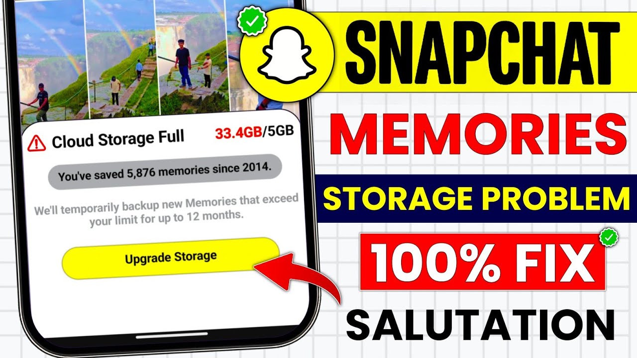 Snapchat memories storage problem | Snapchat storage full problem