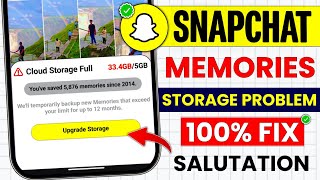 Snapchat memories storage problem | Snapchat storage full problem | Export snapchat memories