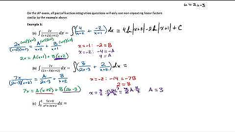 6 12 Integrating Using Linear Partial Fractions BC Only Ex 2